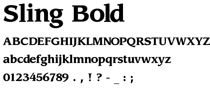 Sling Bold font